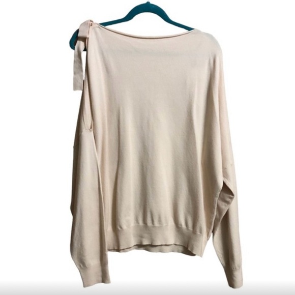 Exlura Elegant Cream Sweater with Bow Detail/NWT - Picture 6 of 7
